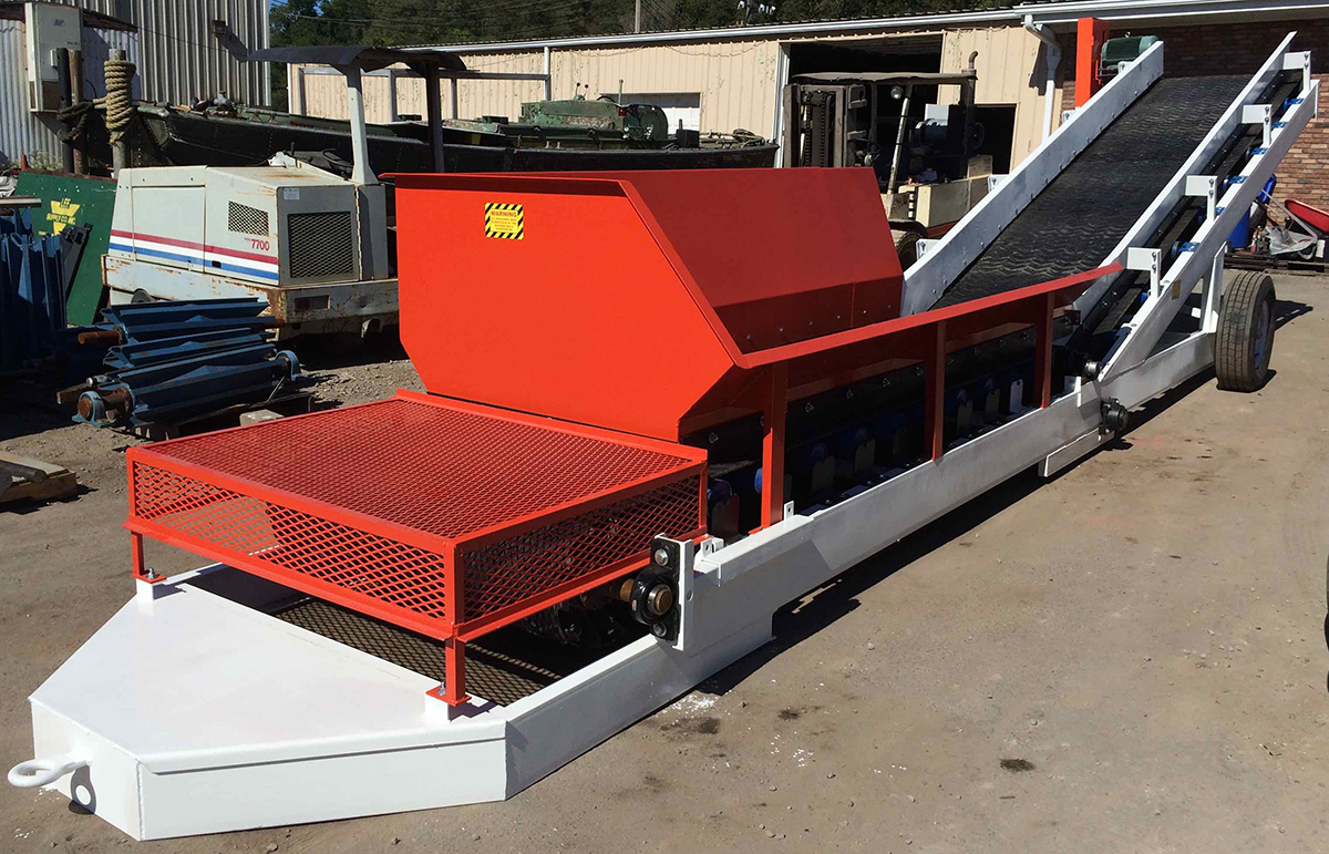 Drive Over Truck Unloader Radial Stackers, Conveyors