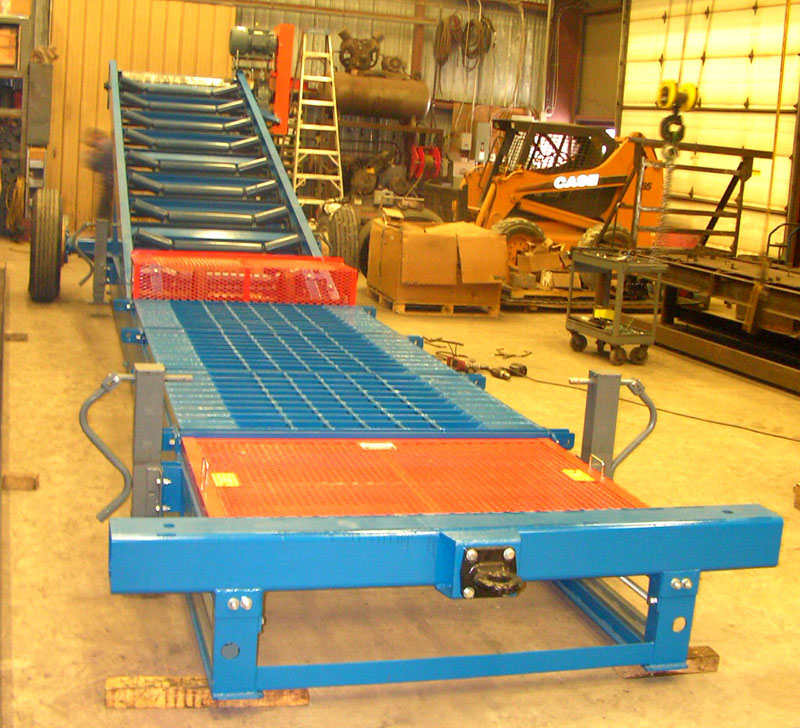 Drive Over Truck Unloader Radial Stackers, Conveyors